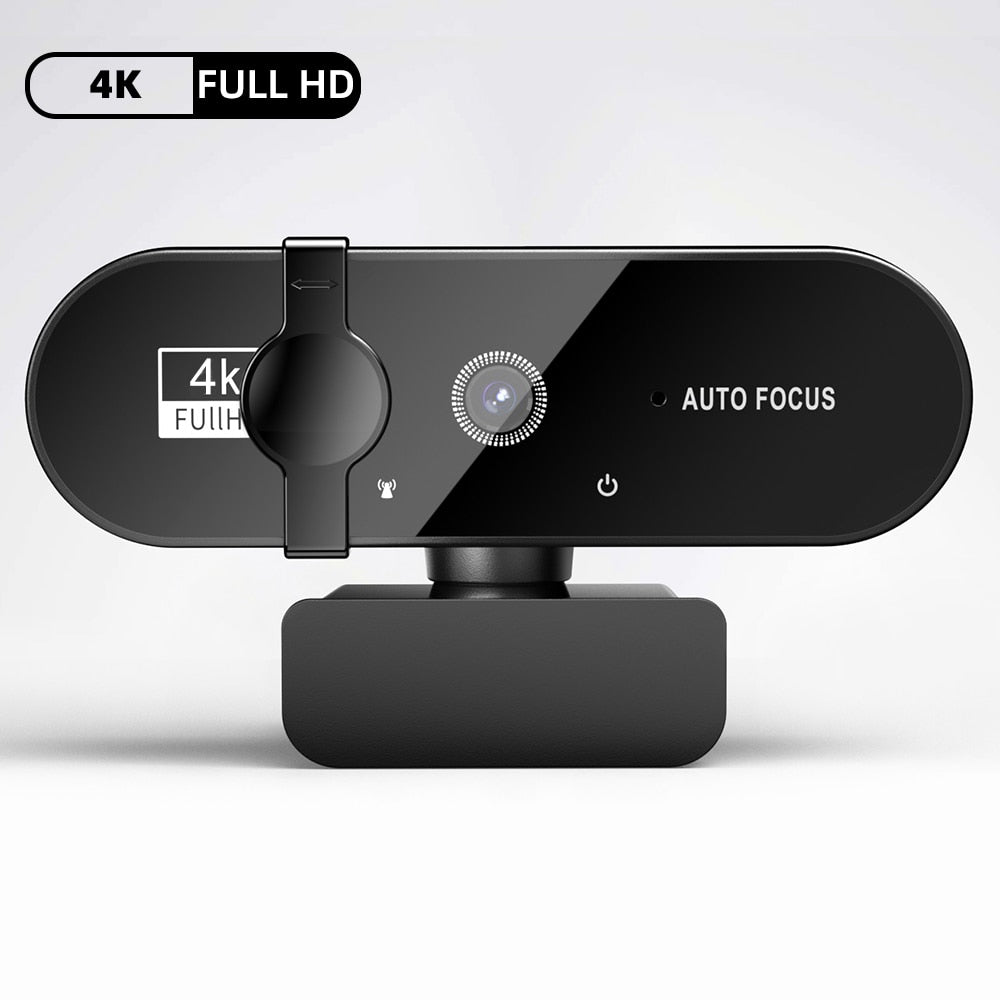 4K HD Pro Webcam - Universal 4K Pro Webcam With Built In Microphone & Privacy Cover