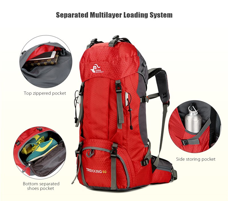 Lightweight 60L Hiking Backpack